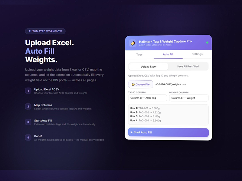 Weight Capture with Excel